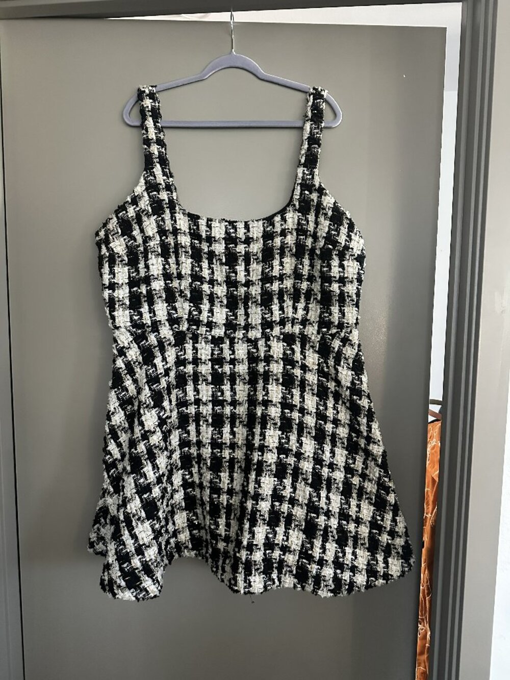 Plus tweed mini dress